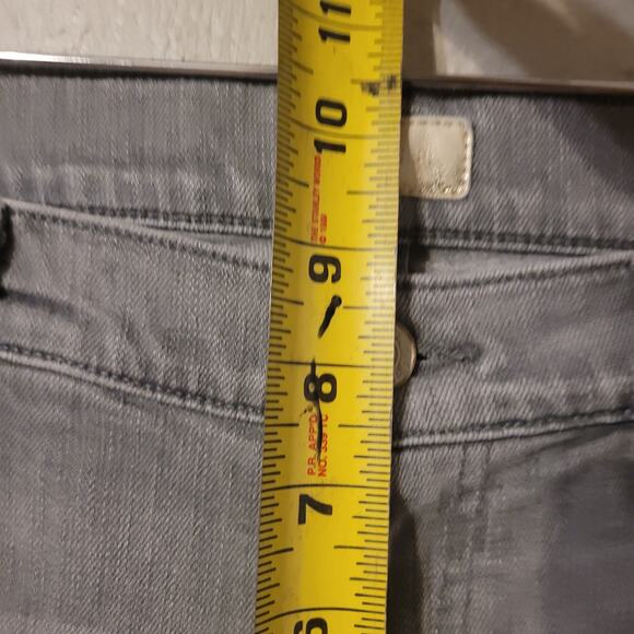 Mother The Dropout Holy Smokes Denim Jeans Womens 27 Grey Tapered Distressed - Picture 9 of 13